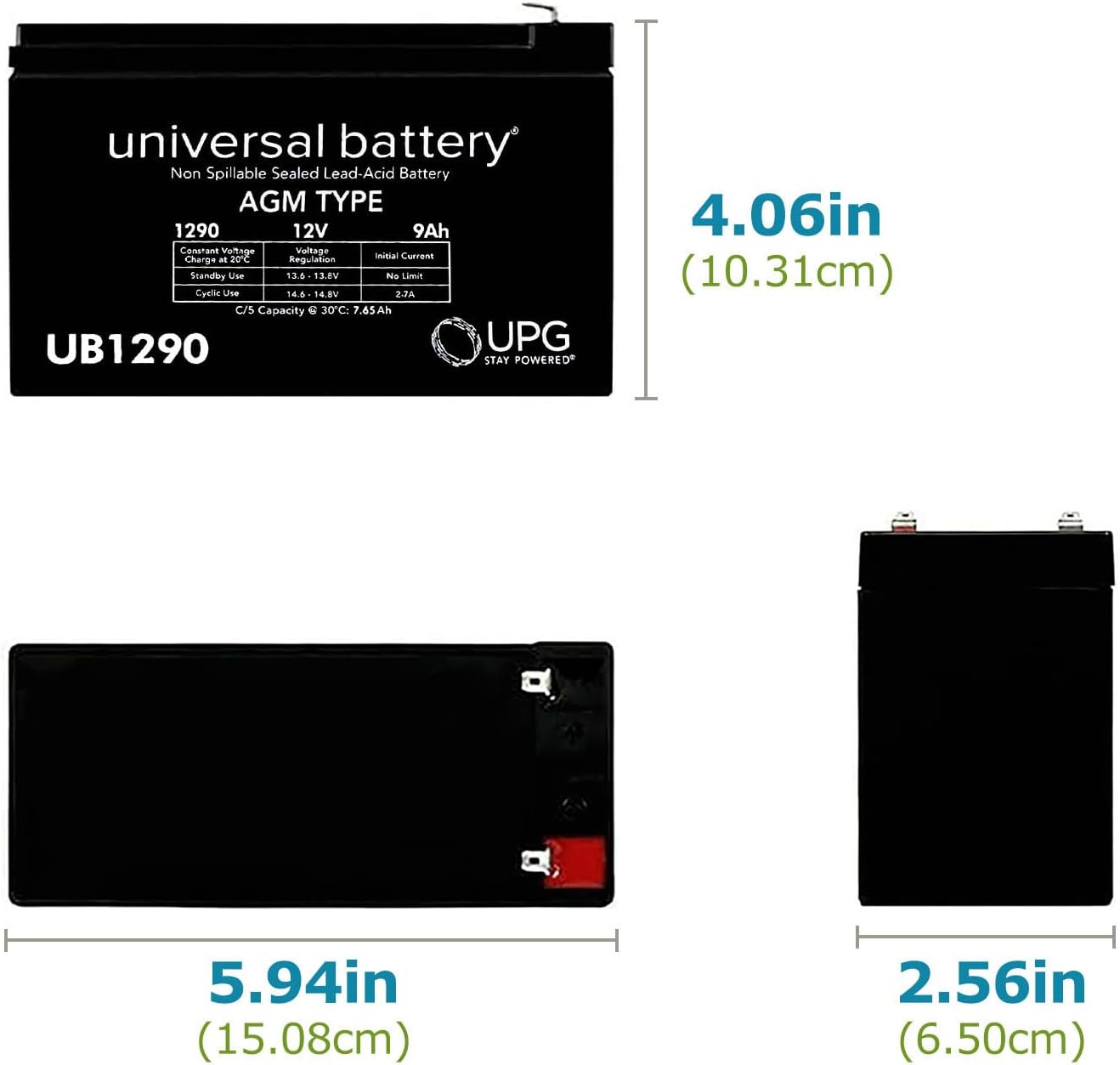 UB1290 12V 9Ah Sealed Lead Acid (AGM)
