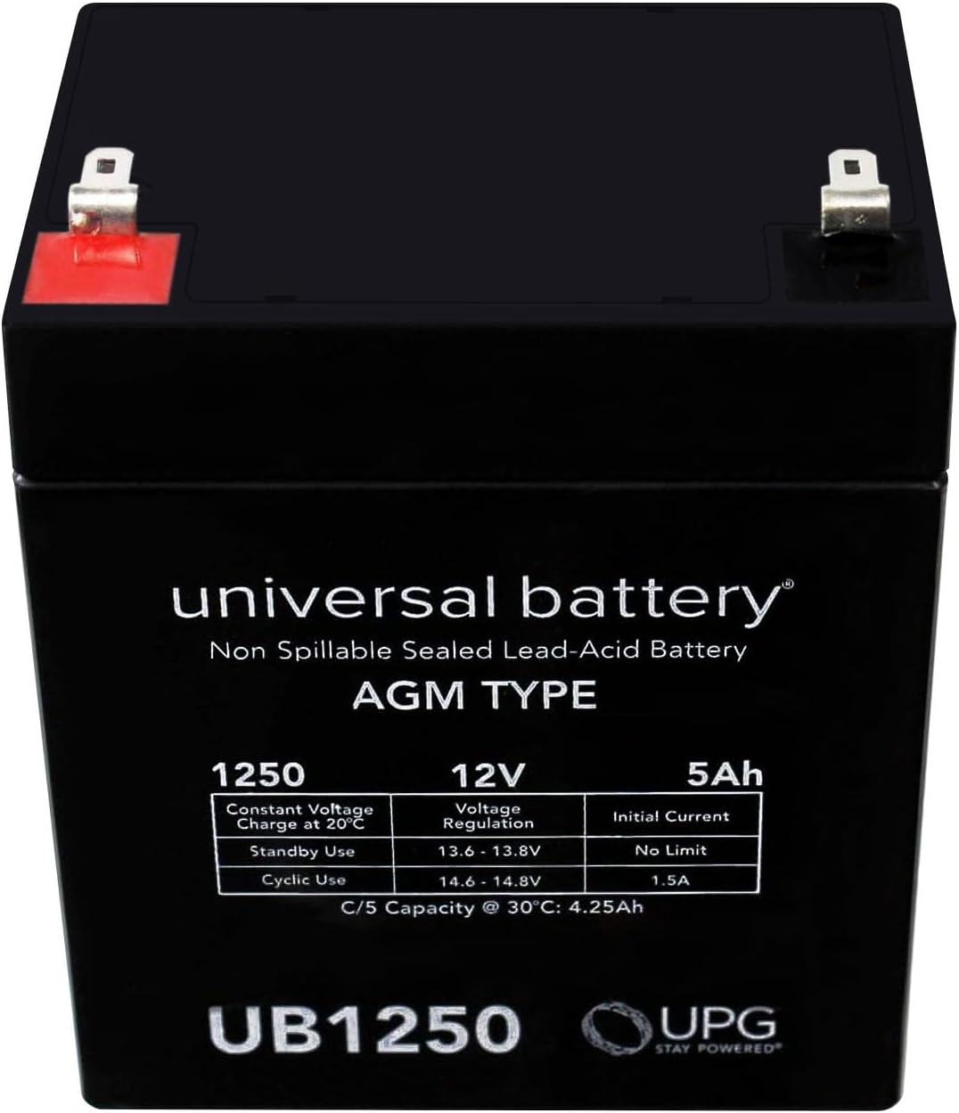 UB1250 12V 5Ah Sealed Lead Acid (AGM)