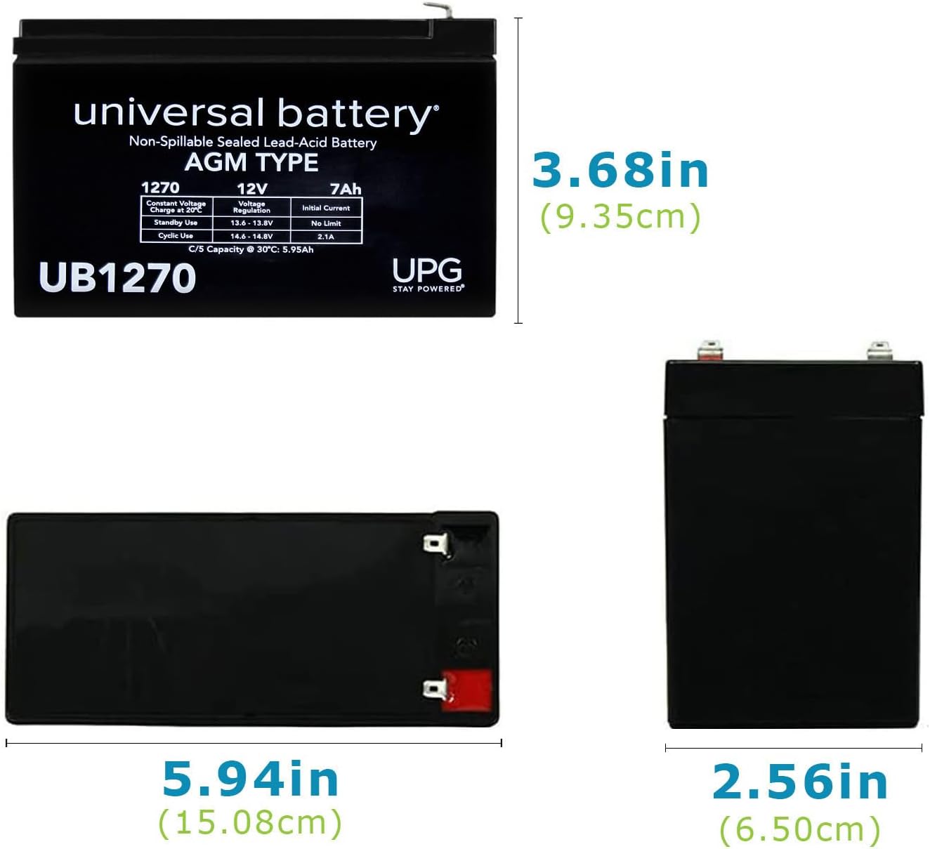UB1270 12V 7Ah Sealed Lead Acid (AGM)